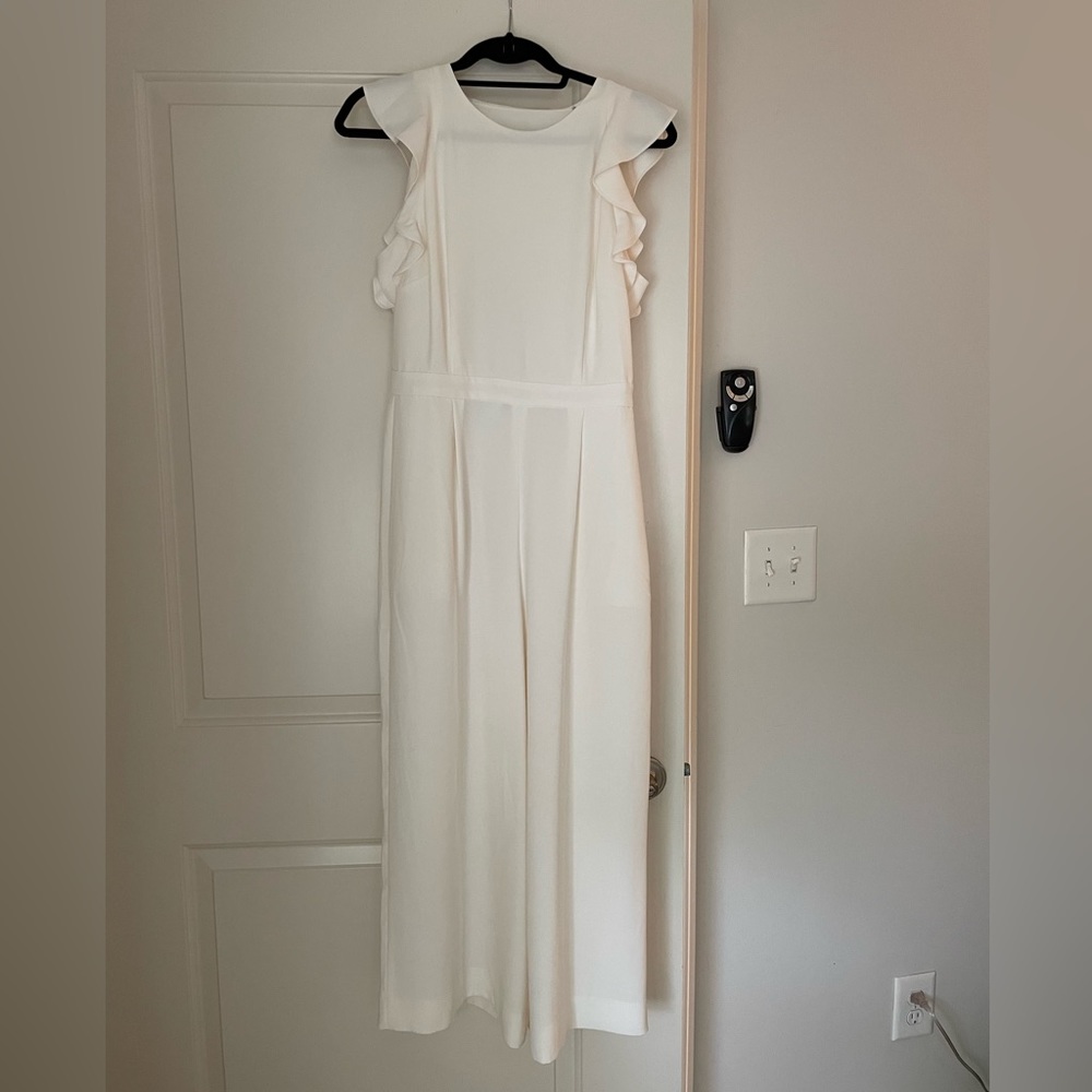 J. Crew Ruffle Jumpsuit in Ivory (NWT) - Picture 2 of 4